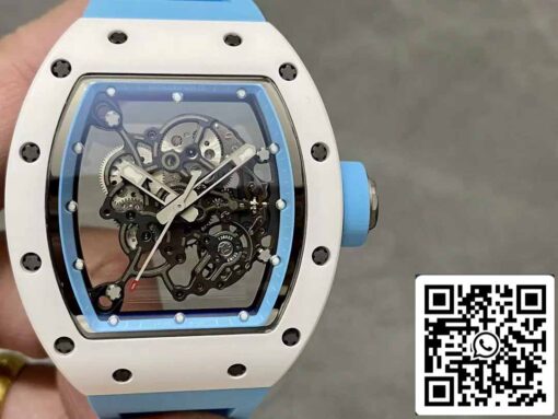 RICHARD MILLE  RM055 Ceramic case 1:1 Best Edition BBR Factory [V3] Blue Rubber Strap - immagine 9