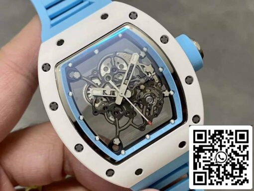 RICHARD MILLE  RM055 Ceramic case 1:1 Best Edition BBR Factory [V3] Blue Rubber Strap - immagine 8