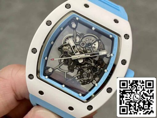 RICHARD MILLE  RM055 Ceramic case 1:1 Best Edition BBR Factory [V3] Blue Rubber Strap