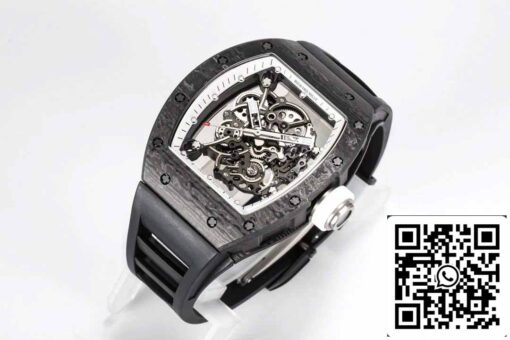 BBR Factory [V3] RICHARD MILLE  RM055 RM-055 NTPT Carbon Fiber Case Rubber Strap - Image 7