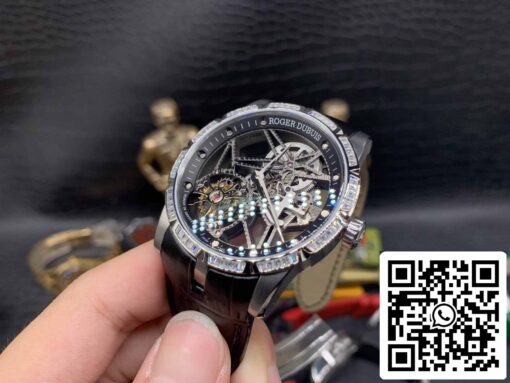 Roger Dubuis Excalibur RDDBEX0393 Silver Case 1:1 Best Edition BBR Factory V3 Tourbillon Skeleton Dial - Image 6