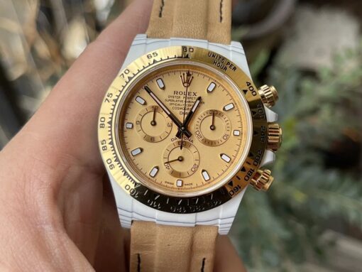 【4130 Movement DIW Modified Version】Rolex Cosmograph Daytona Series Yellow Dial Carbon Fiber case – Bild 3