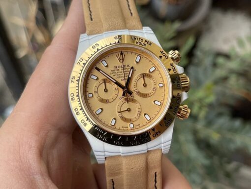 【4130 Movement DIW Modified Version】Rolex Cosmograph Daytona Series Yellow Dial Carbon Fiber case – Bild 4