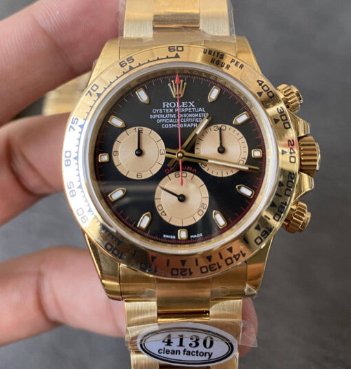 Replica Rolex Cosmograph Daytona m126508-0002 Clean Factory Yellow Gold 4130 Movement - Image 7