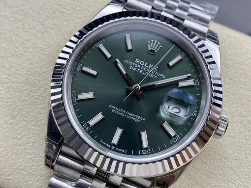 Rolex Datejust M126334-0028 41mm Oyster Strap VS Factory Green Dial Jubilee Strap – Bild 3