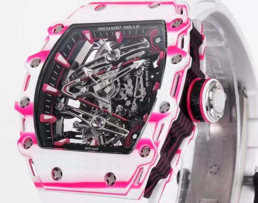 Richard Mille Bubba Watson Tourbillon RM38-02  1:1 Best Edition White Rubber Strap - Image 2