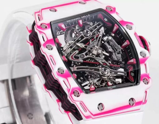 Richard Mille Bubba Watson Tourbillon RM38-02  1:1 Best Edition White Rubber Strap - Image 3