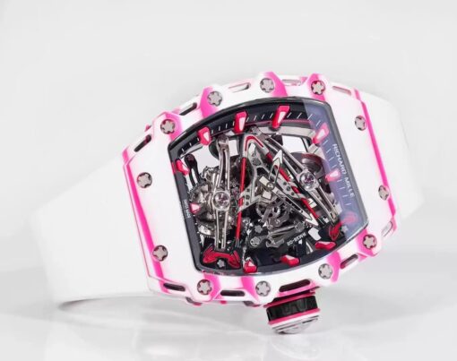 Richard Mille Bubba Watson Tourbillon RM38-02  1:1 Best Edition White Rubber Strap - Image 5