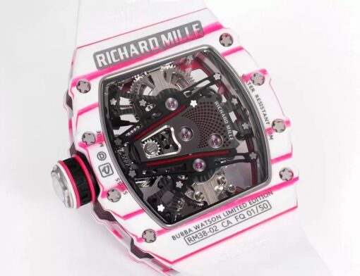 Richard Mille Bubba Watson Tourbillon RM38-02  1:1 Best Edition White Rubber Strap - Image 7