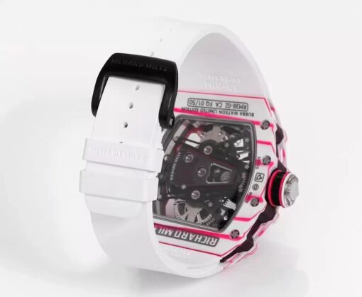 Richard Mille Bubba Watson Tourbillon RM38-02  1:1 Best Edition White Rubber Strap - Image 9