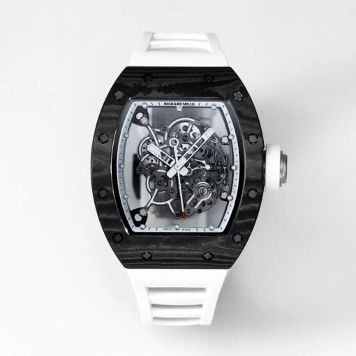 RICHARD MILLE RM055 Redesigned original 1:1 Best Edition BBR Factory 2024 White bezel Black Strap