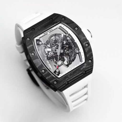 RICHARD MILLE RM055 Redesigned original 1:1 Best Edition BBR Factory 2024 White bezel Black Strap - Image 2