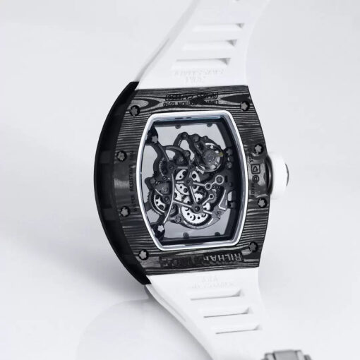 RICHARD MILLE RM055 Redesigned original 1:1 Best Edition BBR Factory 2024 White bezel Black Strap - Image 7