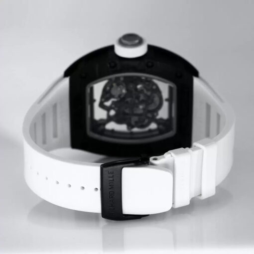 RICHARD MILLE RM055 Redesigned original 1:1 Best Edition BBR Factory 2024 White bezel Black Strap - Image 8