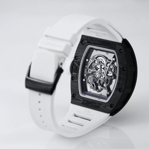 RICHARD MILLE RM055 Redesigned original 1:1 Best Edition BBR Factory 2024 White bezel Black Strap - Image 9