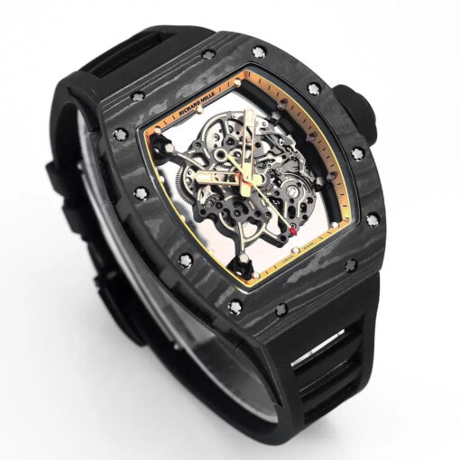 RICHARD MILLE RM055 Redesigned original 1:1 Best Edition BBR Factory 2024 Gold Black Strap - Image 2