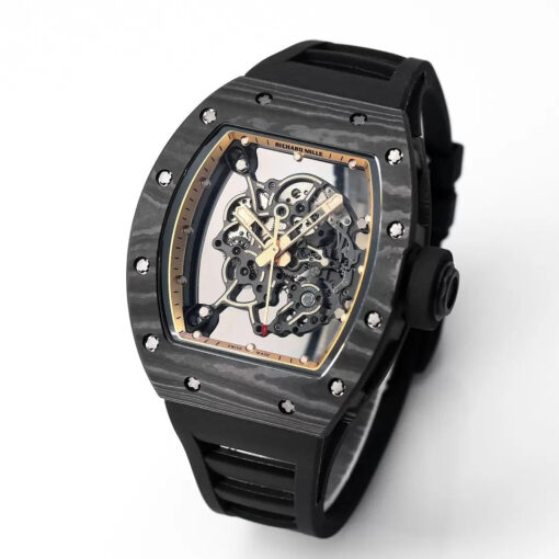 RICHARD MILLE RM055 Redesigned original 1:1 Best Edition BBR Factory 2024 Gold Black Strap - Image 3