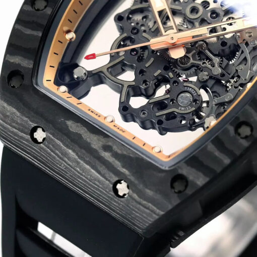 RICHARD MILLE RM055 Redesigned original 1:1 Best Edition BBR Factory 2024 Gold Black Strap - Image 5