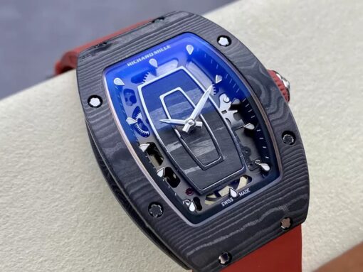 Richard Mille RM 07 RM007 Carbon NTPT Case 1:1 Best Edition G+ Factory Red Strap - Image 9