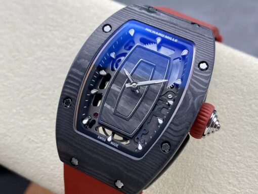 Richard Mille RM 07 RM007 Carbon NTPT Case 1:1 Best Edition G+ Factory Red Strap - Image 8