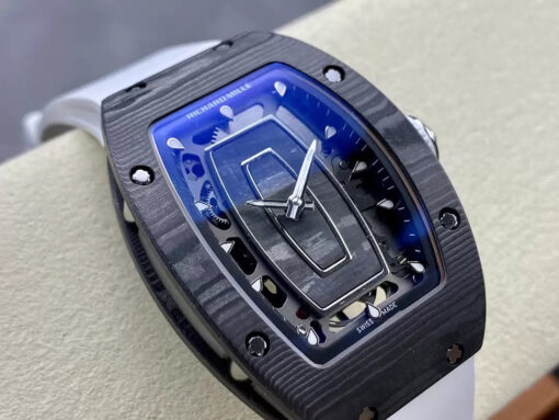 Richard Mille RM 07 RM007 Carbon NTPT Case 1:1 Best Edition G+ Factory White Strap - Image 9