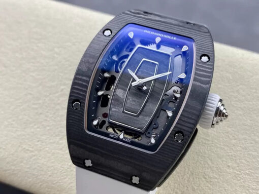 Richard Mille RM 07 RM007 Carbon NTPT Case 1:1 Best Edition G+ Factory White Strap - Image 8