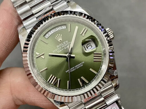 Rolex Day Date 40 m228236-0008  Green Dial 1:1 Best Edition Counterweight Version 183 Gram QF Factory - Imagen 9