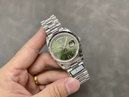 Rolex Day Date 40 m228236-0008  Green Dial 1:1 Best Edition Counterweight Version 183 Gram QF Factory - Imagen 7