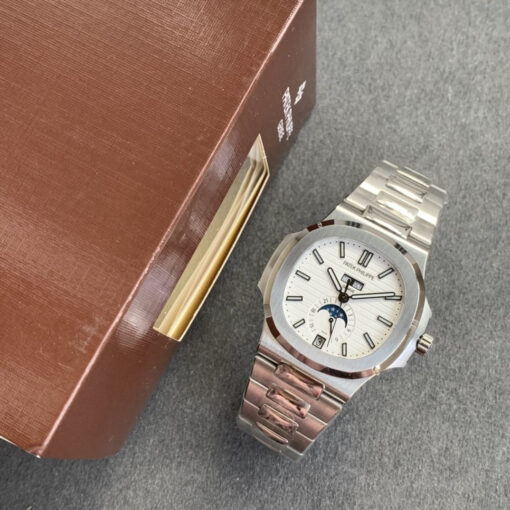 Patek Philippe Nautilus 5726 1:1 Best Edition GR Factory V3 White Dial Stainless Steel – Image 9