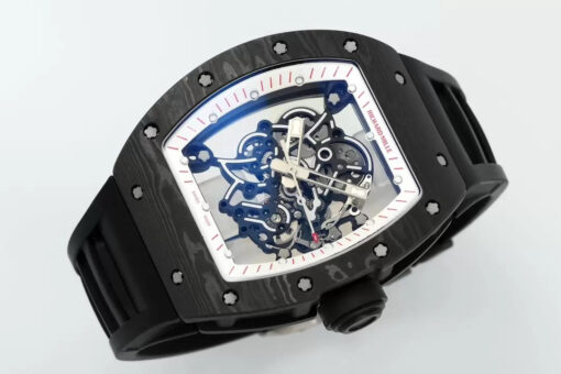 RICHARD MILLE  RM055 RM-055 ZF 2024 1:1 Best Edition Carbon Fiber Case Black Rubber - Image 3