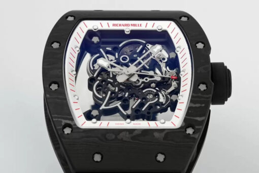 RICHARD MILLE  RM055 RM-055 ZF 2024 1:1 Best Edition Carbon Fiber Case Black Rubber - Image 4