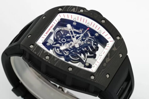 RICHARD MILLE  RM055 RM-055 ZF 2024 1:1 Best Edition Carbon Fiber Case Black Rubber - Image 5