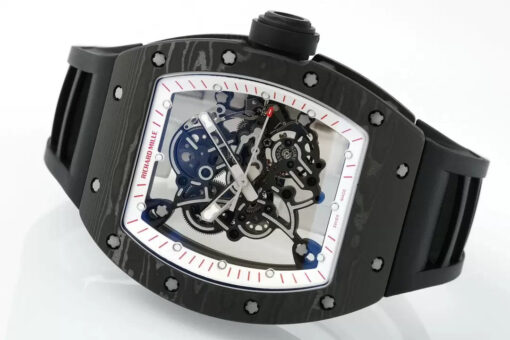 RICHARD MILLE  RM055 RM-055 ZF 2024 1:1 Best Edition Carbon Fiber Case Black Rubber - Image 6