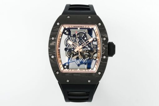 RICHARD MILLE  RM055  ZF 2024 1:1 Best Edition Carbon Fiber Case Rose Gold Dial