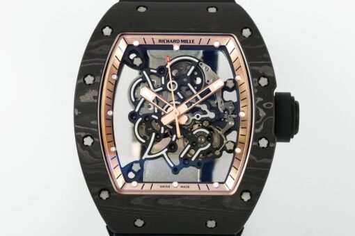 RICHARD MILLE  RM055  ZF 2024 1:1 Best Edition Carbon Fiber Case Rose Gold Dial - Image 2