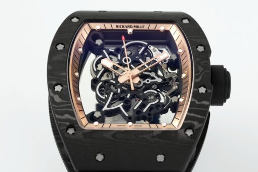 RICHARD MILLE  RM055  ZF 2024 1:1 Best Edition Carbon Fiber Case Rose Gold Dial - Image 10