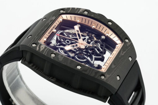 RICHARD MILLE  RM055  ZF 2024 1:1 Best Edition Carbon Fiber Case Rose Gold Dial - Image 8