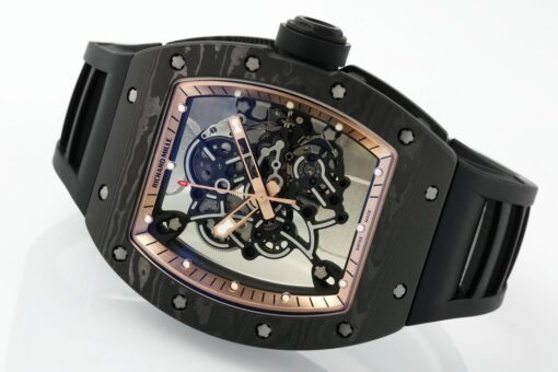 RICHARD MILLE  RM055  ZF 2024 1:1 Best Edition Carbon Fiber Case Rose Gold Dial - Image 7