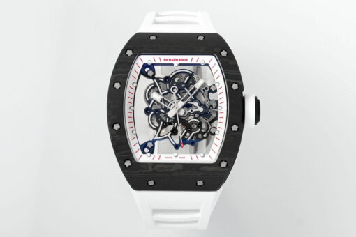 RICHARD MILLE  RM055  ZF 2024 1:1 Best Edition Carbon Fiber Case Black Strap