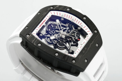 RICHARD MILLE  RM055  ZF 2024 1:1 Best Edition Carbon Fiber Case Black Strap - Image 6