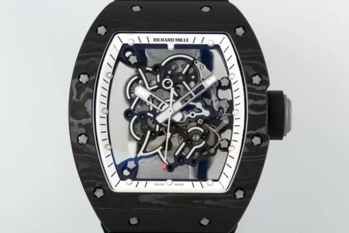 RICHARD MILLE  RM055  ZF 2024 1:1 Best Edition Carbon Fiber Case White Dial - Image 9