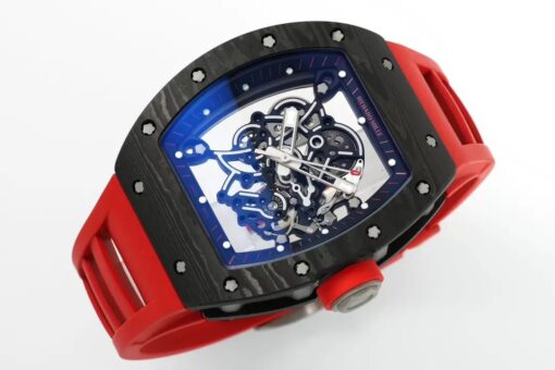 RICHARD MILLE  RM055  ZF 2024 1:1 Best Edition Carbon Fiber Case Red Strap - Image 4