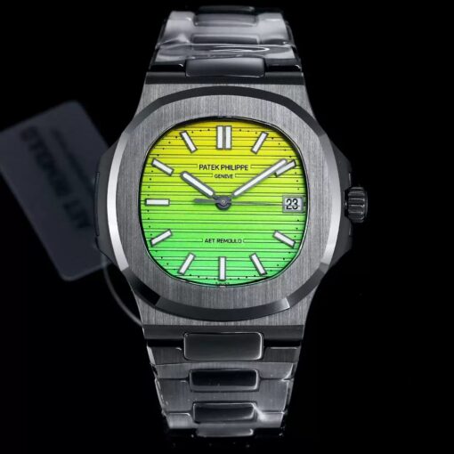 [AET modified] Patek Philippe Nautilus 5711 Ceramic Black Gradient Green Dial 1:1  Best Edition