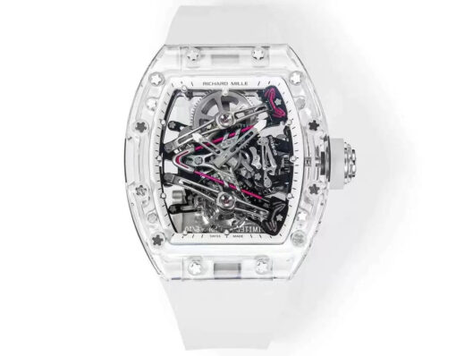 Richard Mille RM38-02 Tourbillon Movement 1:1 Best Edition RM Factory Transparent Rubber Strap