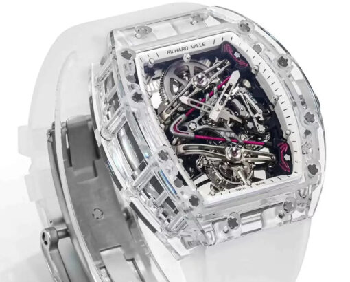 Richard Mille RM38-02 Tourbillon Movement 1:1 Best Edition RM Factory Transparent Rubber Strap - Image 2