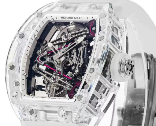 Richard Mille RM38-02 Tourbillon Movement 1:1 Best Edition RM Factory Transparent Rubber Strap - Image 3