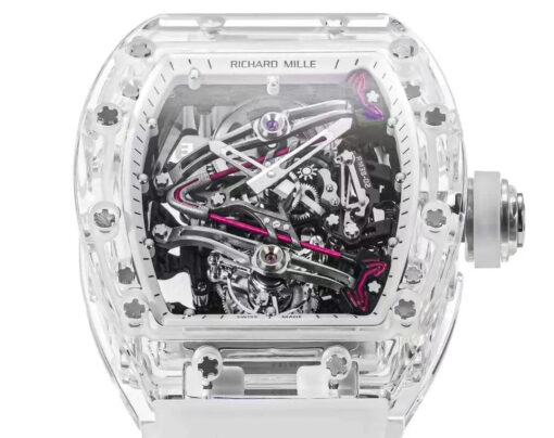 Richard Mille RM38-02 Tourbillon Movement 1:1 Best Edition RM Factory Transparent Rubber Strap - Image 4