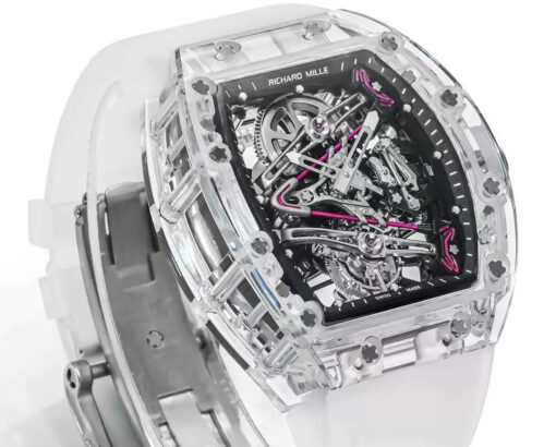 Richard Mille RM38-02 Tourbillon Movement 1:1 Best Edition RM Factory Black Dial Rubber Strap - Image 3