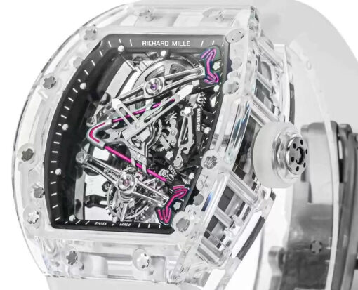 Richard Mille RM38-02 Tourbillon Movement 1:1 Best Edition RM Factory Black Dial Rubber Strap - Image 4