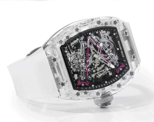 Richard Mille RM38-02 Tourbillon Movement 1:1 Best Edition RM Factory Black Dial Rubber Strap - Image 5